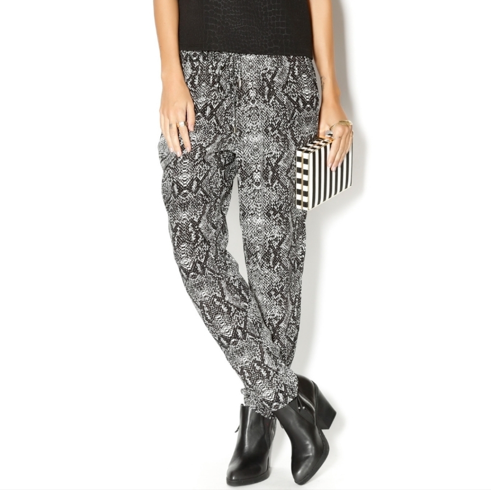 Michael Stars Snake-Print Pull-on Pants